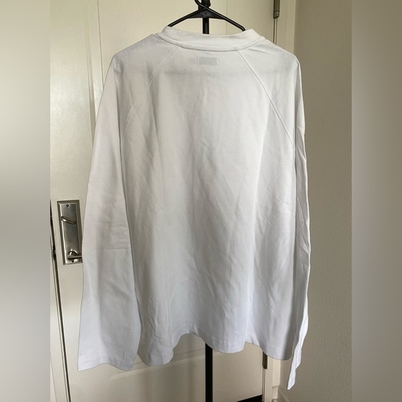 CALVIN KLEIN WHITE LONG SLEEVE BUTTON NECK - Picture 2 of 7